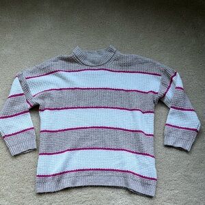 American Eagle Women's Oversized Striped Crewneck Sweater - S - VGUC - Stretch